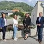 Stationsleiterin Katharina Lussy, Heimleiterin Sabrina Handl, Bürgermeisterin Petra Weberhofer und Geschäftsführer Christian Polessnig