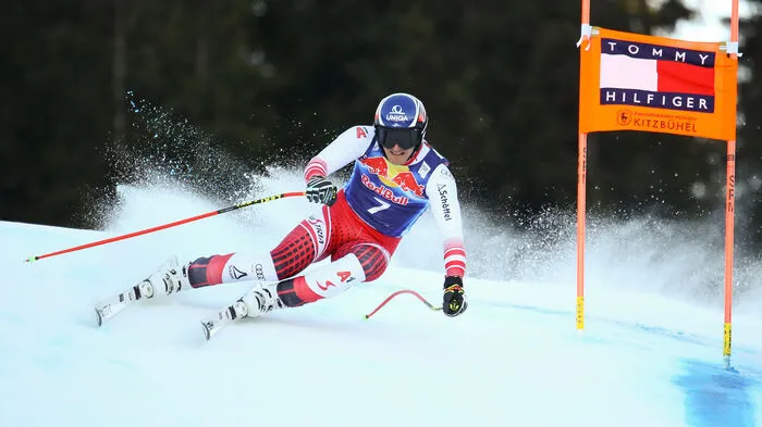 Matthias Mayer erwischte beim Abschlusstraining auf der Streif am Donnerstag die drittschnellste Zeit.