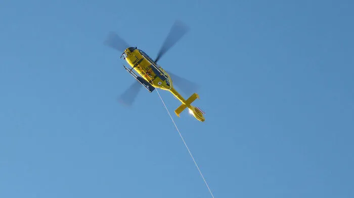 Die Verletzte wurde per Helikopter geborgen