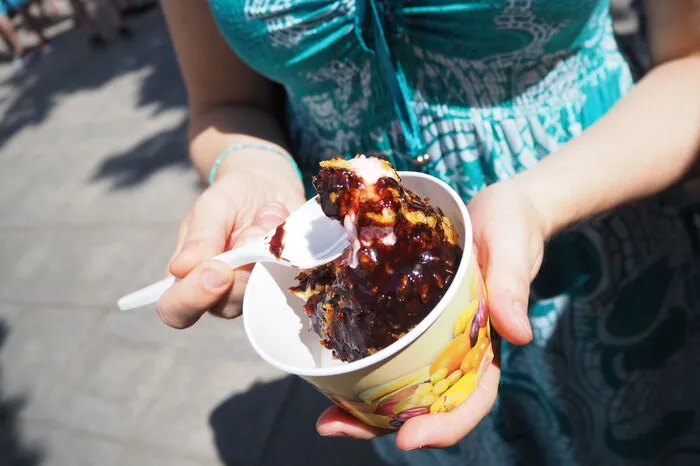 ... fritiertes Eis...