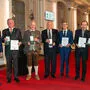 LH Hermann Schützenhöfer, die Geehrten Friedrich Tiroch, Johann Mischlinger, Hans Peter Piwonka, Franz Bachmann, Helmuth Ploschnitznigg, 2. Landtagspräsidentin Gabriele Kolar