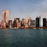 Die Skyline von Manhattan – vor 11. September 2001.