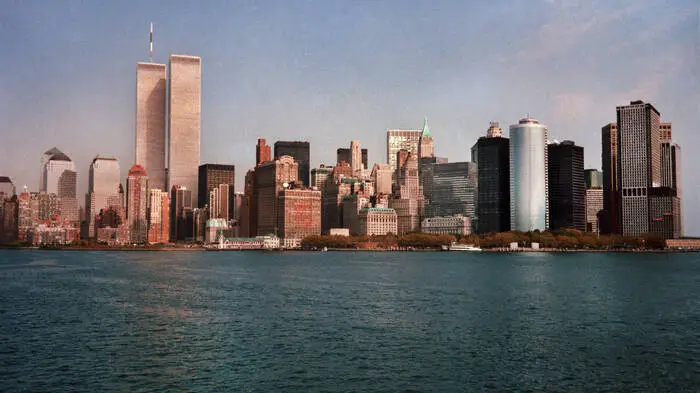 Die Skyline von Manhattan – vor 11. September 2001.