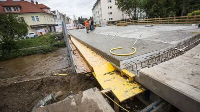 Monatelang wurde die Glanbrücke in Ordnung gebracht