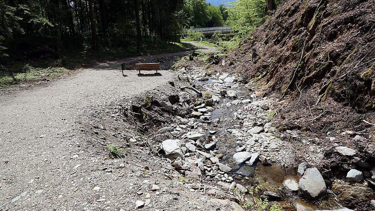 Der Weg durch die Schlucht wurde massiv verbreitert