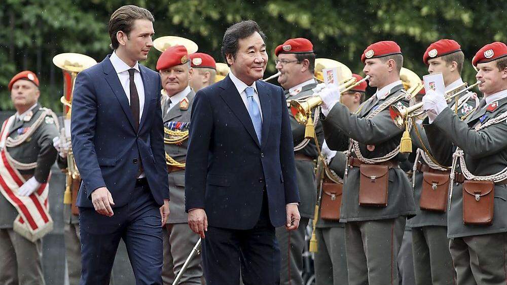 Der südkoreanische Premier Lee Nak-yeon bei Bundeskanzler Sebastian Kurz 
