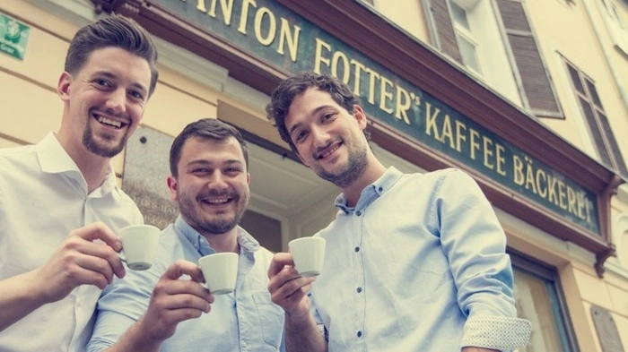 Franz Reiter, Asmir Samardzic, Simon Hauzenberger. Sie sorgen für ein Revival des Cafés Fotter. 