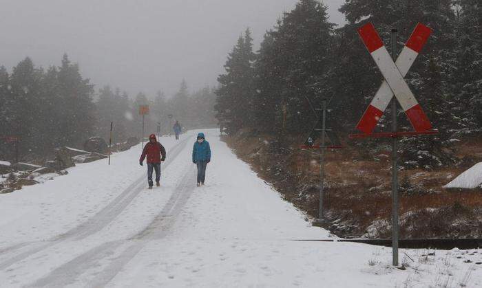 Frischer Schnee im Osten Deutschlands. 