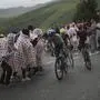 Colombia's Sergio Higuita, Australia's Michael Storer, and Britain's Simon Yates, from front, climb Col de la Loze during the eighteenth stage of the Tour de France cycling race over 171.5 kilometers (106.6 miles) with start in Vif and finish in Courchevel Col de la Loze, France, Thursday, July 24, 2025. (AP Photo/Thibault Camus)