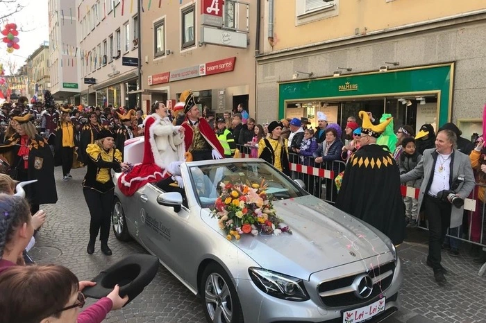 Angeführt wurde der Umzug vom Prinzenpaar des Villacher Faschings Prinzessin Hannah I. – Widnig - und Prinz Fidelius LXV. – Roland Augustin.
