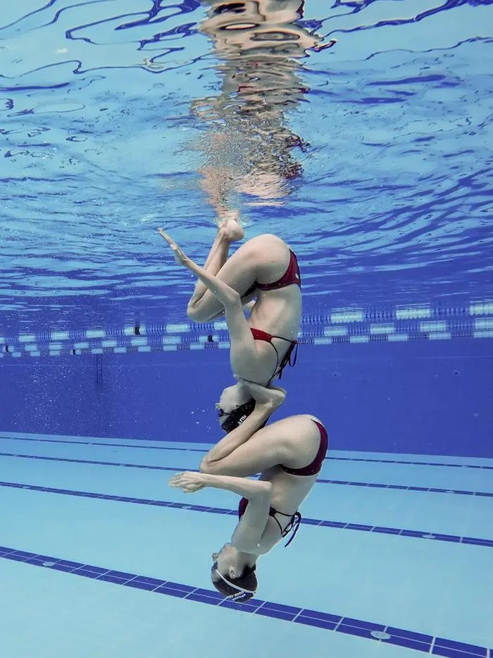BELEK,TURKEY,03.NOV.23 - OLYMPICS - Summer Olympic Games 2024 Paris, preview, Olympic Team Austria, training camp, artistic swimming. Image shows Anna-Maria Alexandri and Eirini-Marina Alexandri (AUT).
Photo: GEPA pictures/ Patrick Steiner