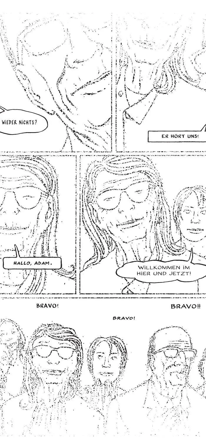 Adam taucht durch die Dunkelheit: Die ersten Gesichter tauchen plötzlich auf