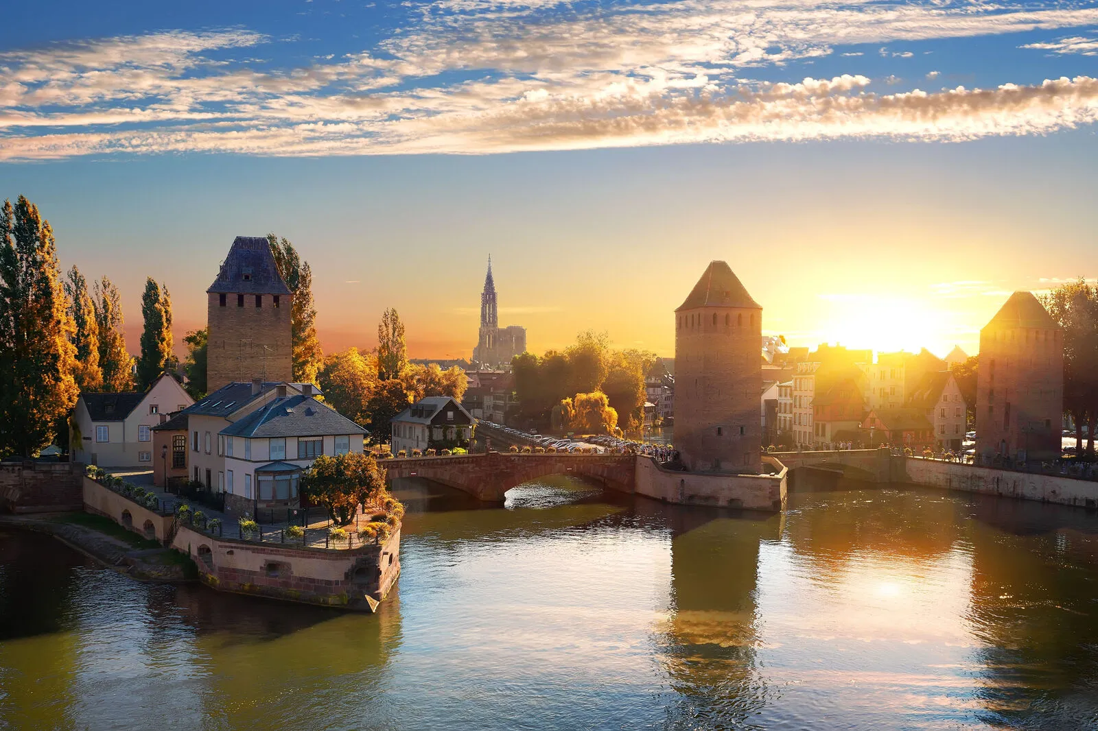 Blick vom Vauban-Wehr in Richtung Münster