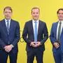 Vorstände der Raiffeisen Landesbank Kärnten: Georg Messner, Manfred Wilhelmer und Gert Spanz (links)