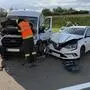 Einen Verletzten gab es bei dem Unfall 