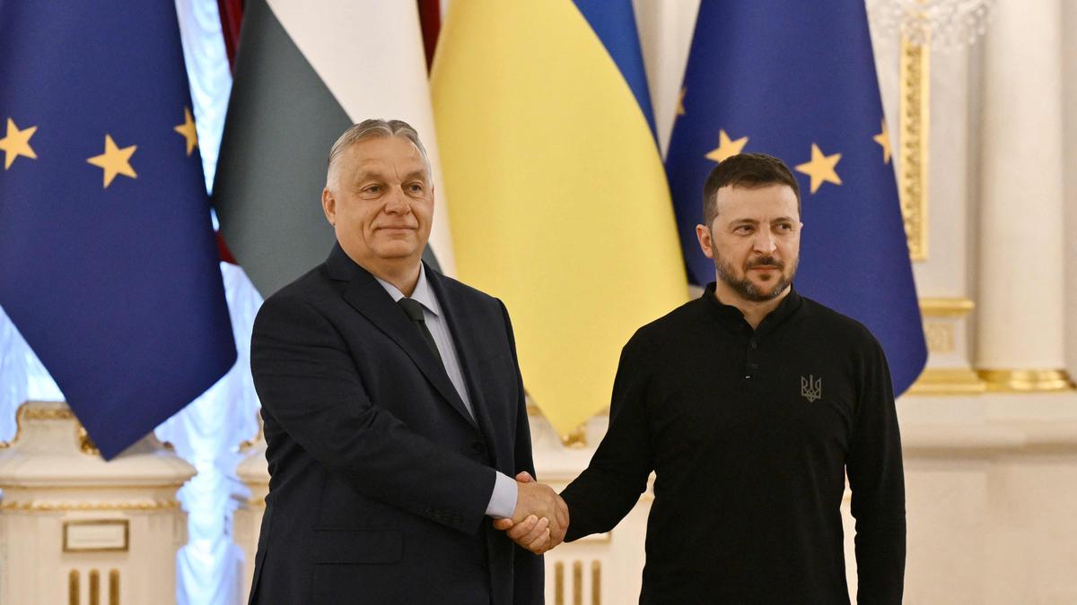 Ungarns Ministerpräsident Viktor Orbán zu Besuch beim ukrainischen Präsidenten Wolodymyr Selenskyj