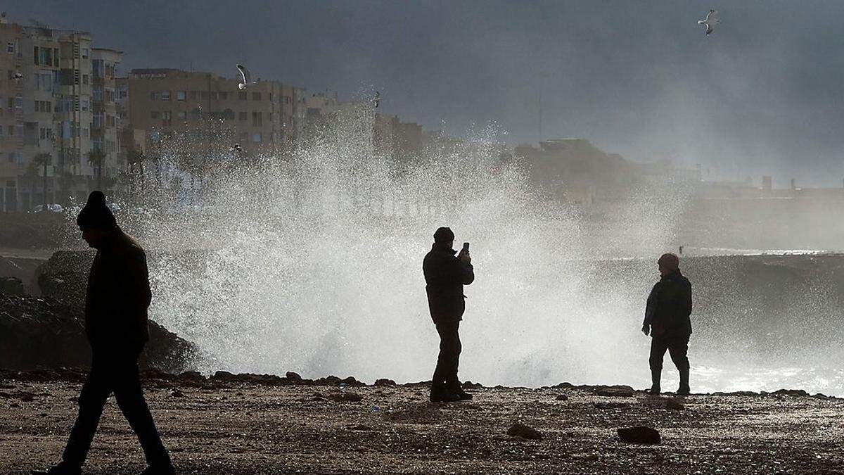 Sturm in Rabat - eine Kältewelle hat Marokko fest im Griff 