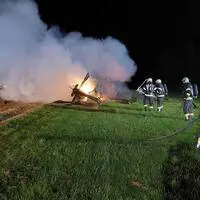 AB-212 ging nach Landung in Flammen auf