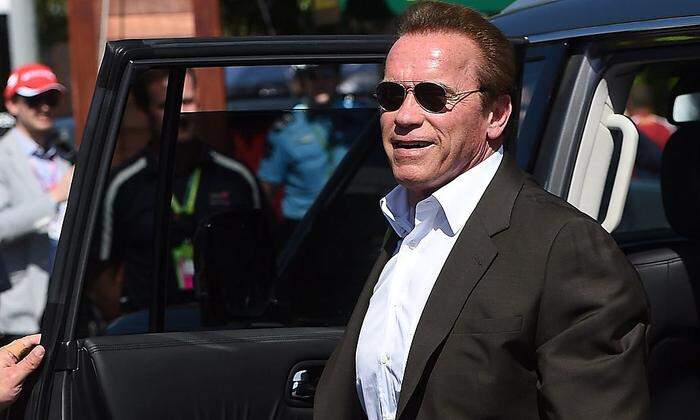 Arnold Schwarzenegger beim Formel-1-Auftakt