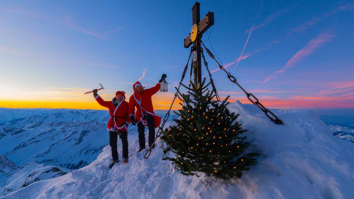 Der Christbaum und das Friedenslicht auf dem Großglockner: eine einmalige Aktion