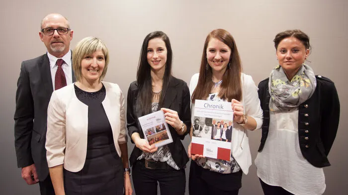 Bernhard Schneider, Martha Theurl, Manuela Mair, Rebecca Theurl und Melanie Maier (von links) 