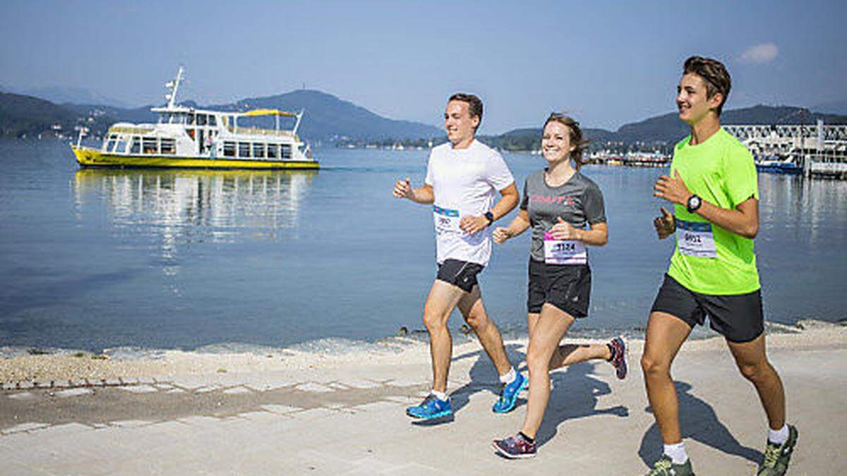 Als Ansporn: Die Laufstrecke den See entlang bietet sehr viel Abwechslung