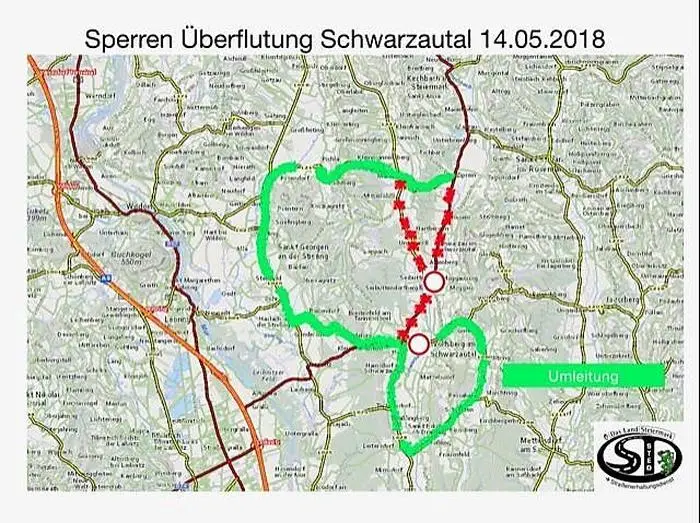 Straßensperren müssen über Nacht aufrecht erhalten werden