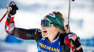 Was für ein Siegerlächeln: Lisa Hauser kürte sich zur Weltmeisterin