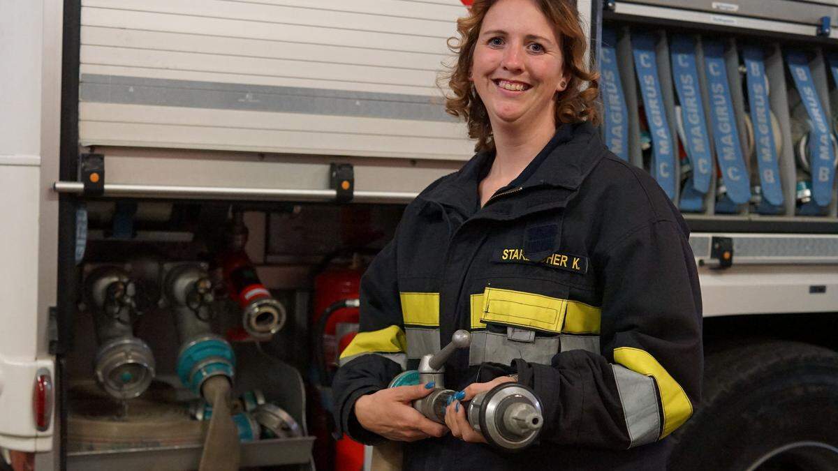 Hauptfeuerwehrfrau Kathrin Starzacher