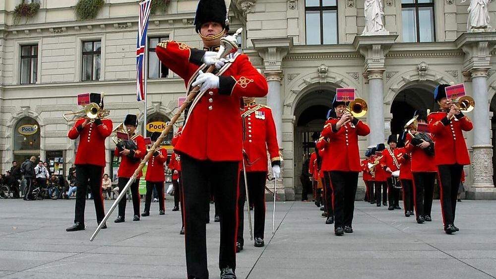 50-Jahr-Jubiläum des Abzugs 2005, britischer Militär-Appell in Graz 