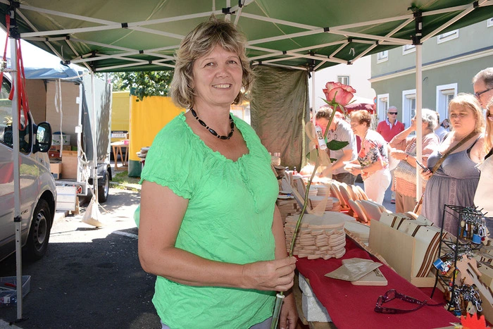 Feierte ihren 51. Geburtstag an ihrem Stand, Gabriele Ahne