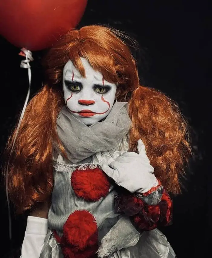 Ein kleines Genie in Sachen Spezialeffekt-Make-up ist Dakota Patton. Im Bild als Clown Pennywise aus dem Film „Es“, verfilmt nach Stephen King. 