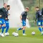 SAN PEDRO DE ALCANTARA,SPAIN,03.DEC.22 - SOCCER - ADMIRAL Bundesliga, Primera Division, SK Sturm Graz vs UD Almeria, training camp, test match. Image shows the team of Sturm during warm up.
Photo: GEPA pictures/ Johannes Friedl