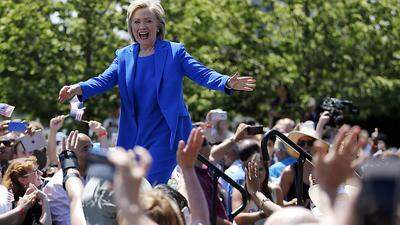 Hillary Clinton genoss den Jubel ihrer Fans