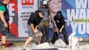 Lehre zum Ausprobieren: Beim Berufsfestival konnten Jugendliche praktische Tätigkeiten aus dem Bauwesen ausprobieren und Einblick in den Berufsalltag gewinnen