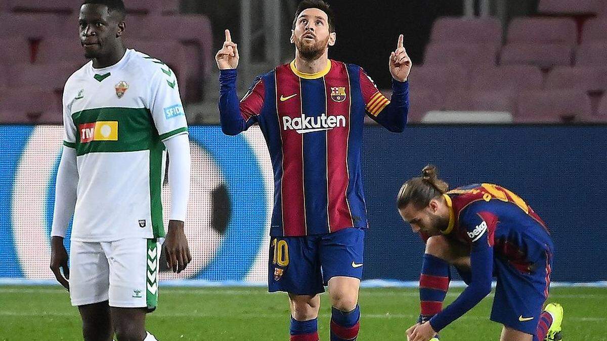 Lionel Messi führt die Torschützenliste in Spanien an.