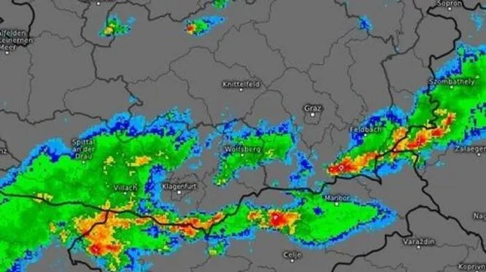Die Gewitterzellen konzentrierten sich am Dienstagnachmittag auf die Südoststeiermark