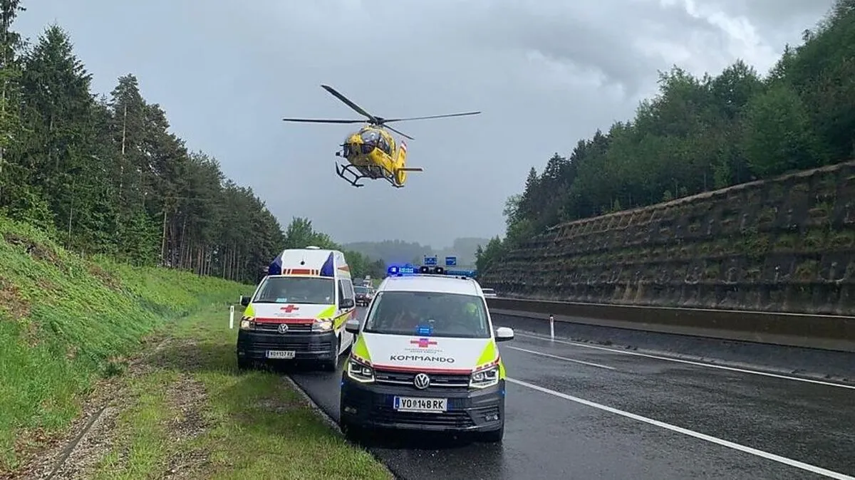 Die 18-Jährige wurde nach Graz geflogen