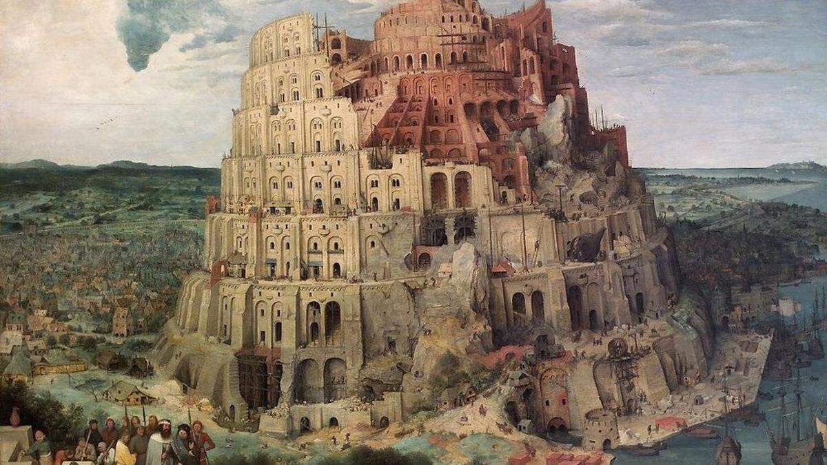 Mahnmal der Sprachverwirrung: Bruegels Turmbau zu Babel.