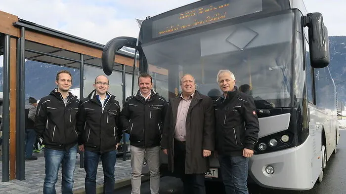 Christian Plotzner, Markus und Christof Themeßl-Huber, Landesrat Rolf Holub und Christian Themeßl-Huber