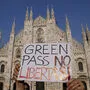 Die Demonstranten, hier in Mailand, sind der Meinung, dass der Grüne Pass ihre Freiheit einschränkt
