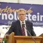 Bürgermeister Reinhard Antolitsch steht am Rednerpult und spricht | Der Arnoldsteiner Bürgermeister Reinhard Antolitsch (SPÖ) sieht den Wahlkampf eröffnet