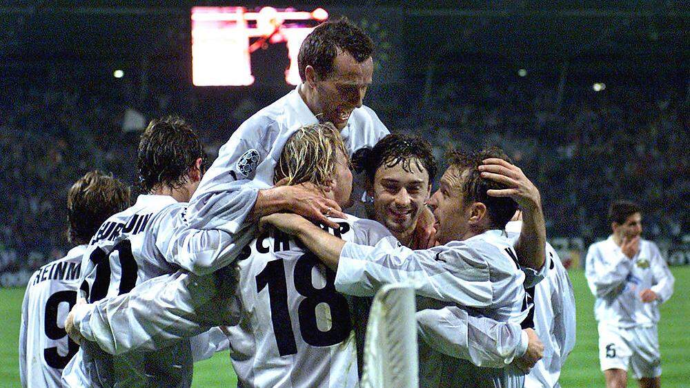 Sturm hatte in der Champions League 2000/01 viel zu jubeln