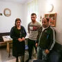 Gazal Amo, Kheder und Aziz Rasho im Flüchtlingsquartier in Passail