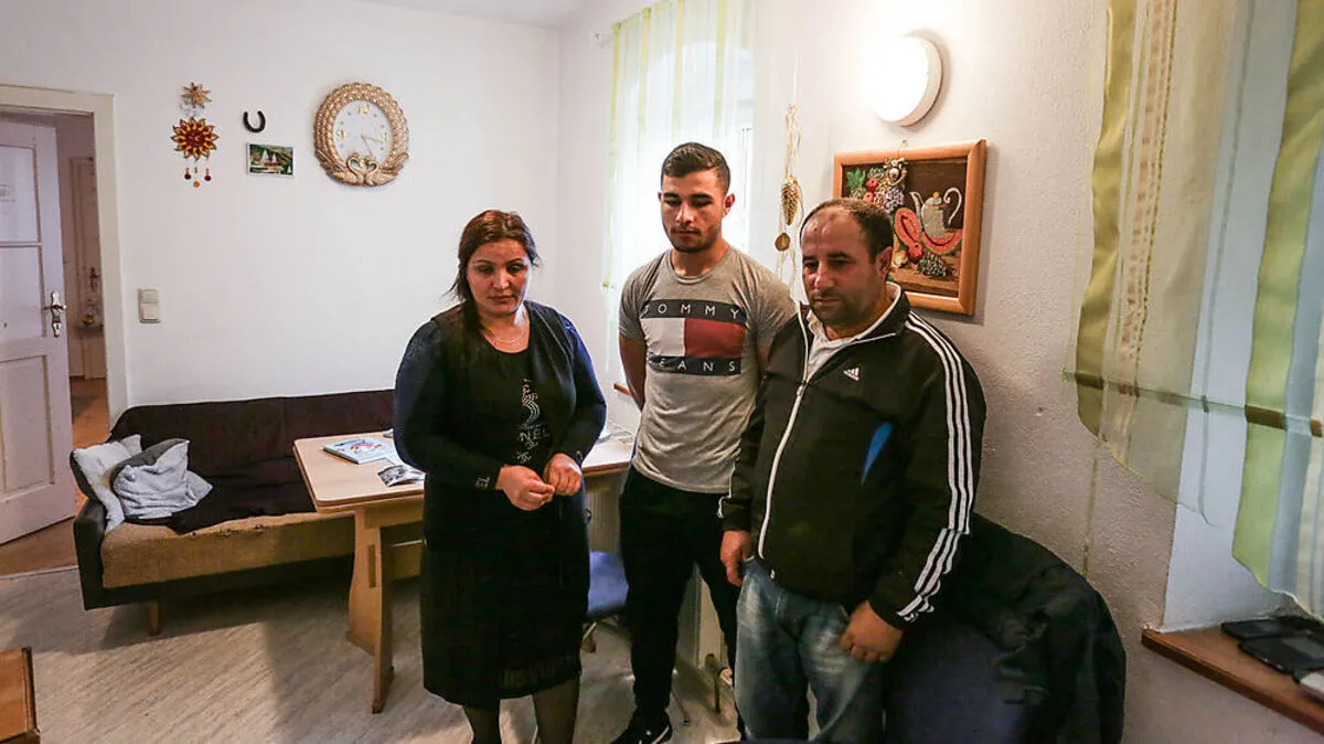 Gazal Amo, Kheder und Aziz Rasho im Flüchtlingsquartier in Passail