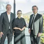 Neuorganisation in Gang gebracht: der Grazer Kulturstadtrat Günter Riegler, Kunsthaus-Chefin Barbara Steiner, Kulturlandesrat Christopher Drexler.