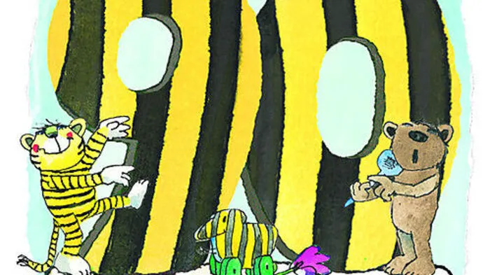 Tiger, Tigerente und Bär gratulieren Janosch zum 90. Geburtstag