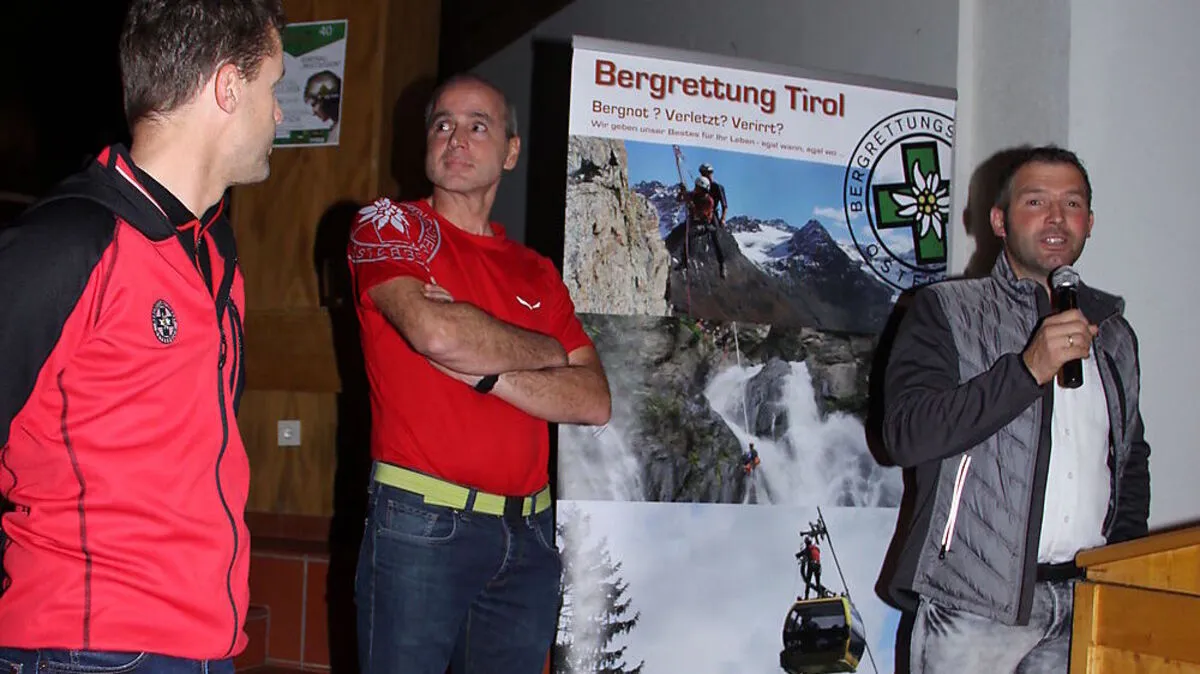 Figl, Gstrein und Außerlechner bei der Feier