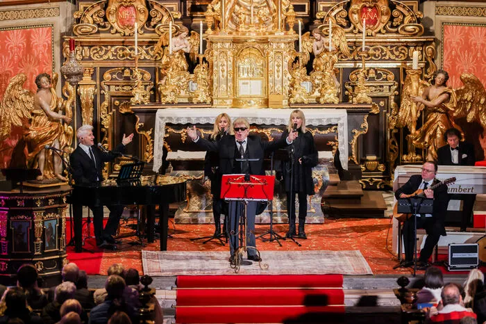 Begleitet wurde Heino unter anderen von Organist Franz Lambert (rechts)