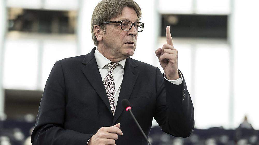 Guy Verhofstadt, Chef der liberalen Fraktion im Europaparlament
